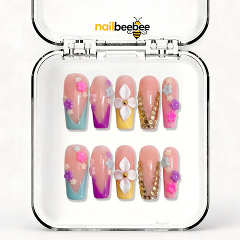 NB-Z232 Handmade Short Square Acrylic for Date Night,Travel