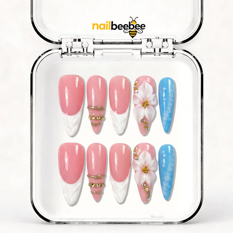 NB-S189 Handmade Medium Stiletto Acrylic for Date Night,Travel