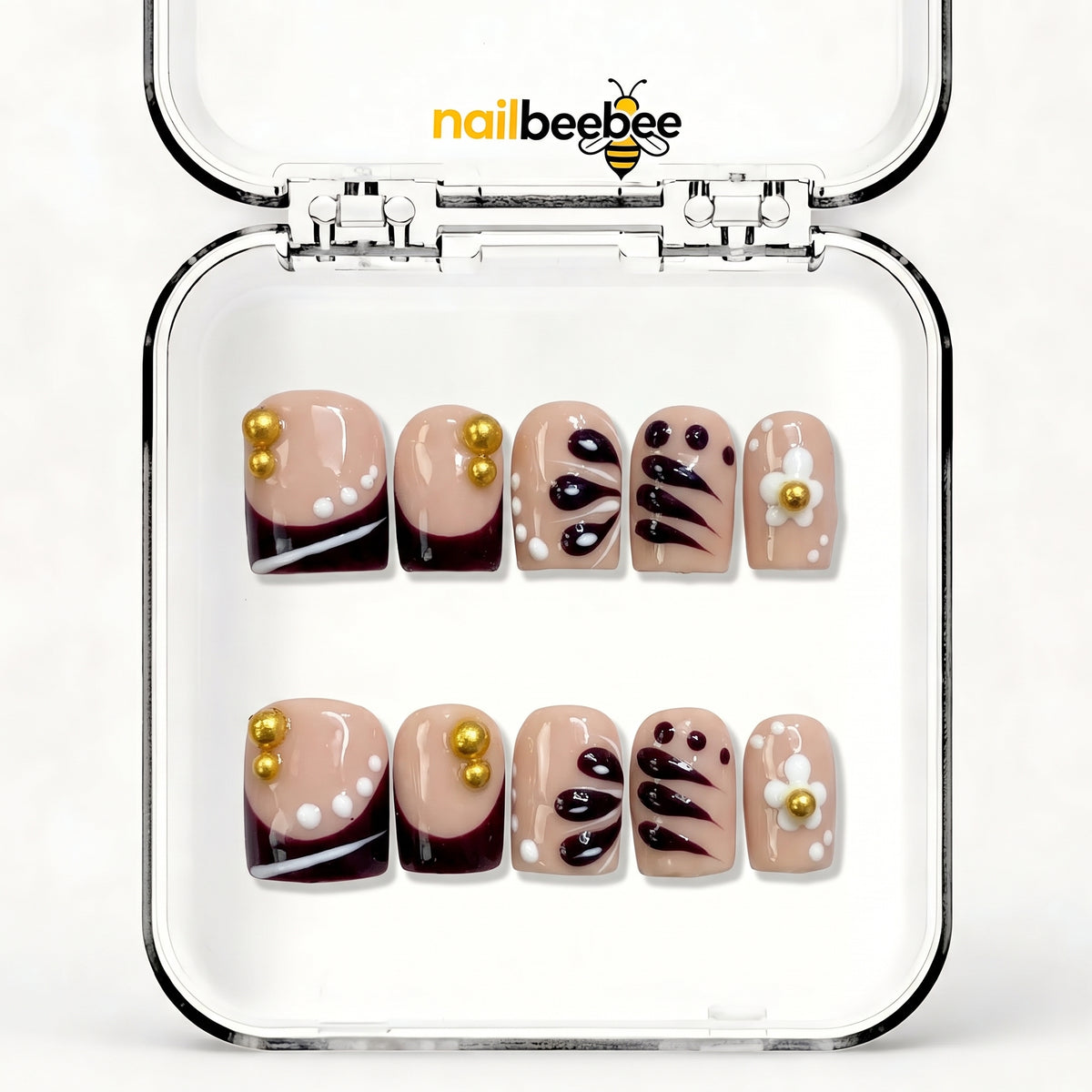 NB-D98 Handmade Short Square Acrylic for Date Night,Travel