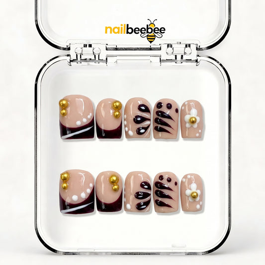 NB-D98 Handmade Short Square Acrylic for Date Night,Travel