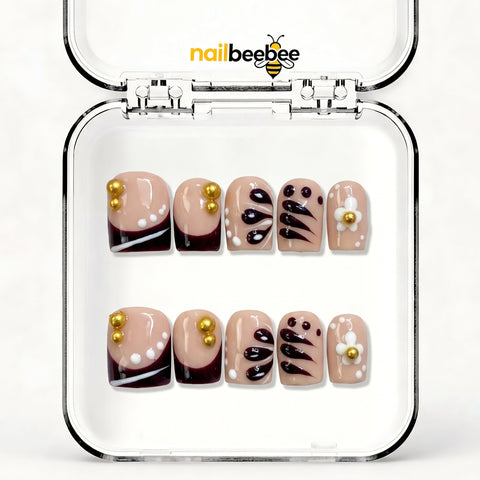 NB-D98 Handmade Short Square Acrylic for Date Night,Travel