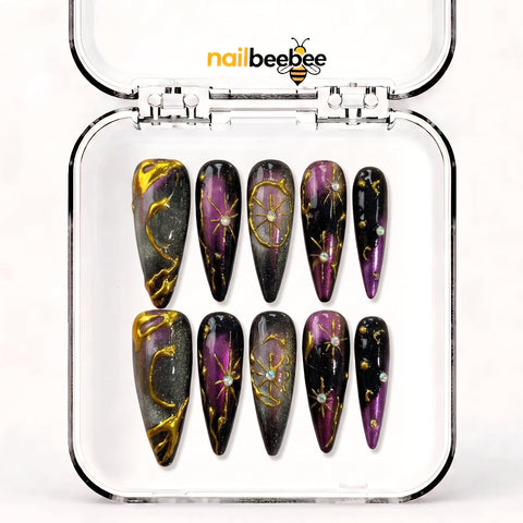 NB-S88 Handmade Medium Stiletto Acrylic for Date Night,Travel