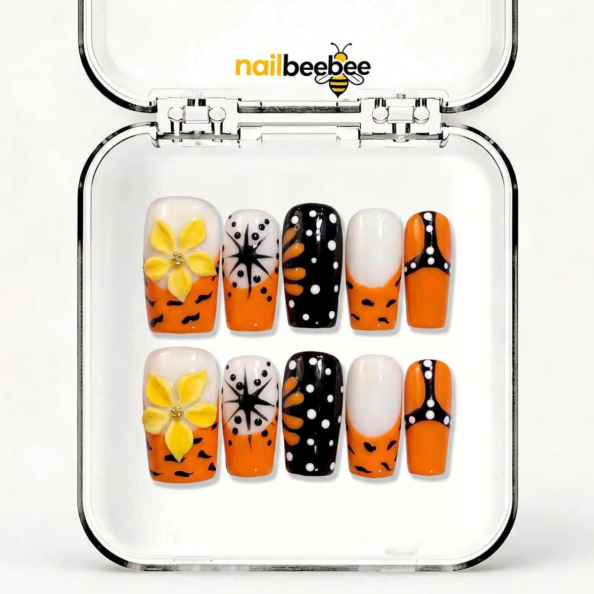NB-D199 Handmade Short Square Acrylic for Date Night,Travel