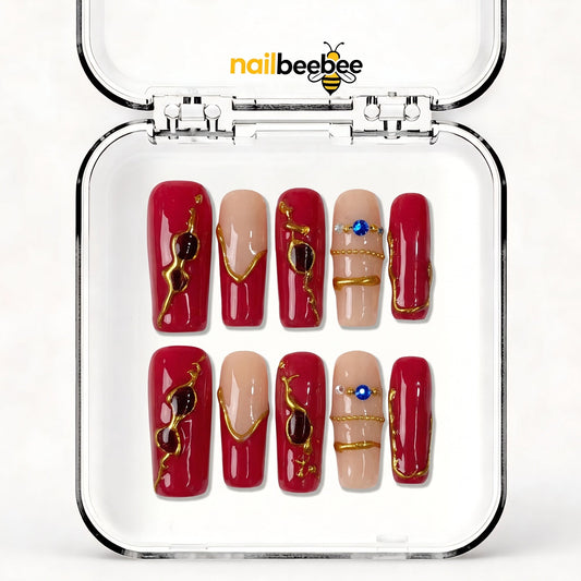 NB-Z128 Handmade Short Square Acrylic for Date Night,Travel
