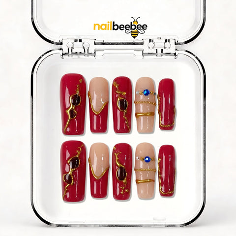 NB-Z128 Handmade Short Square Acrylic for Date Night,Travel
