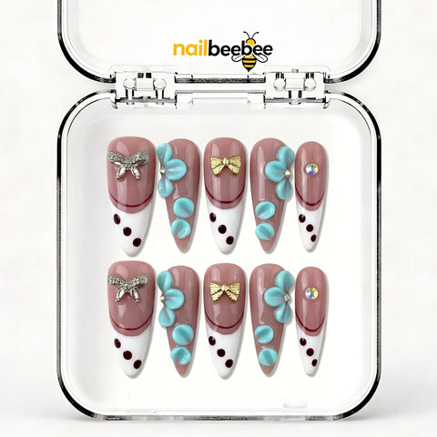 NB-S159 Handmade Medium Stiletto Acrylic for Date Night,Travel