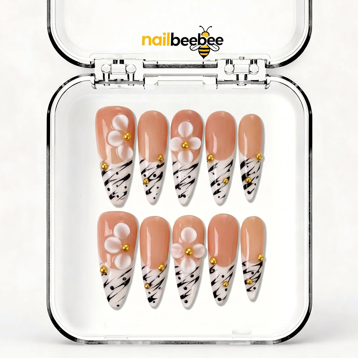 NB-S227 Handmade Medium Stiletto Acrylic for Date Night,Travel