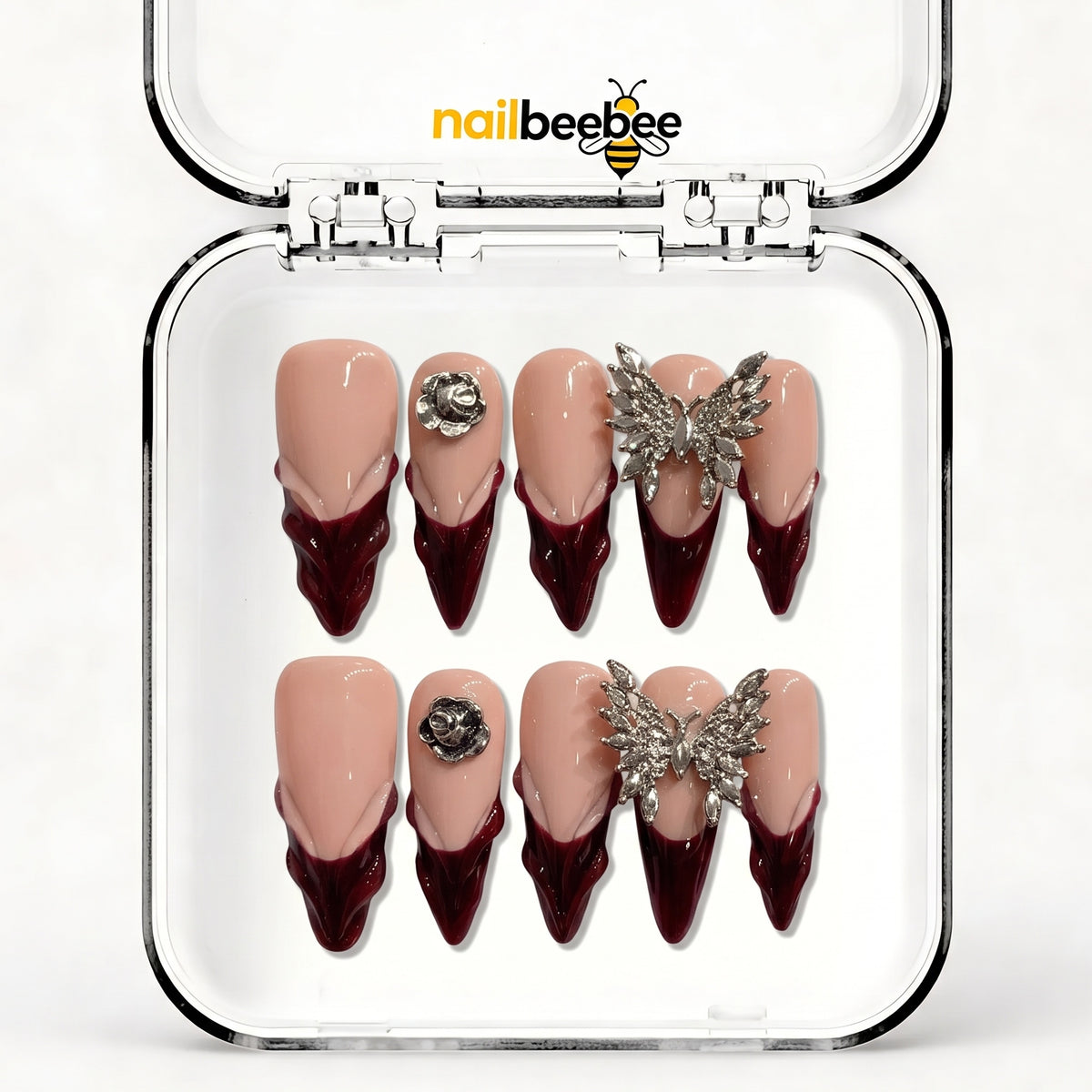 NB-S141 Handmade Medium Stiletto Acrylic for Date Night,Travel