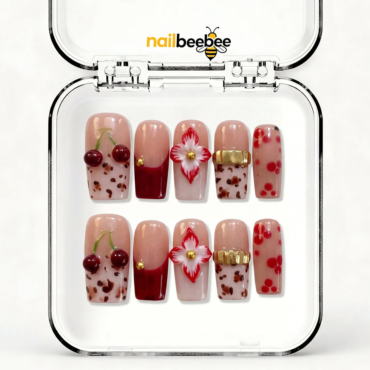 NB-D111 Handmade Short Square Acrylic for Date Night,Travel