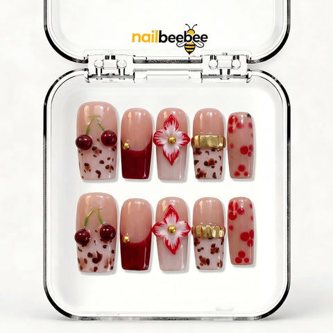 NB-D111 Handmade Short Square Acrylic for Date Night,Travel