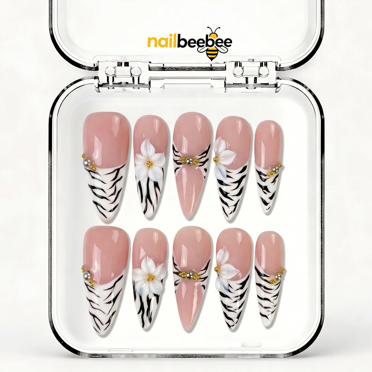 NB-S255 Handmade Medium Stiletto Acrylic for Date Night,Travel