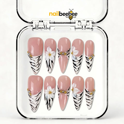 NB-S255 Handmade Medium Stiletto Acrylic for Date Night,Travel