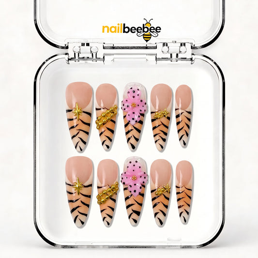 NB-S176 Handmade Medium Stiletto Acrylic for Date Night,Travel