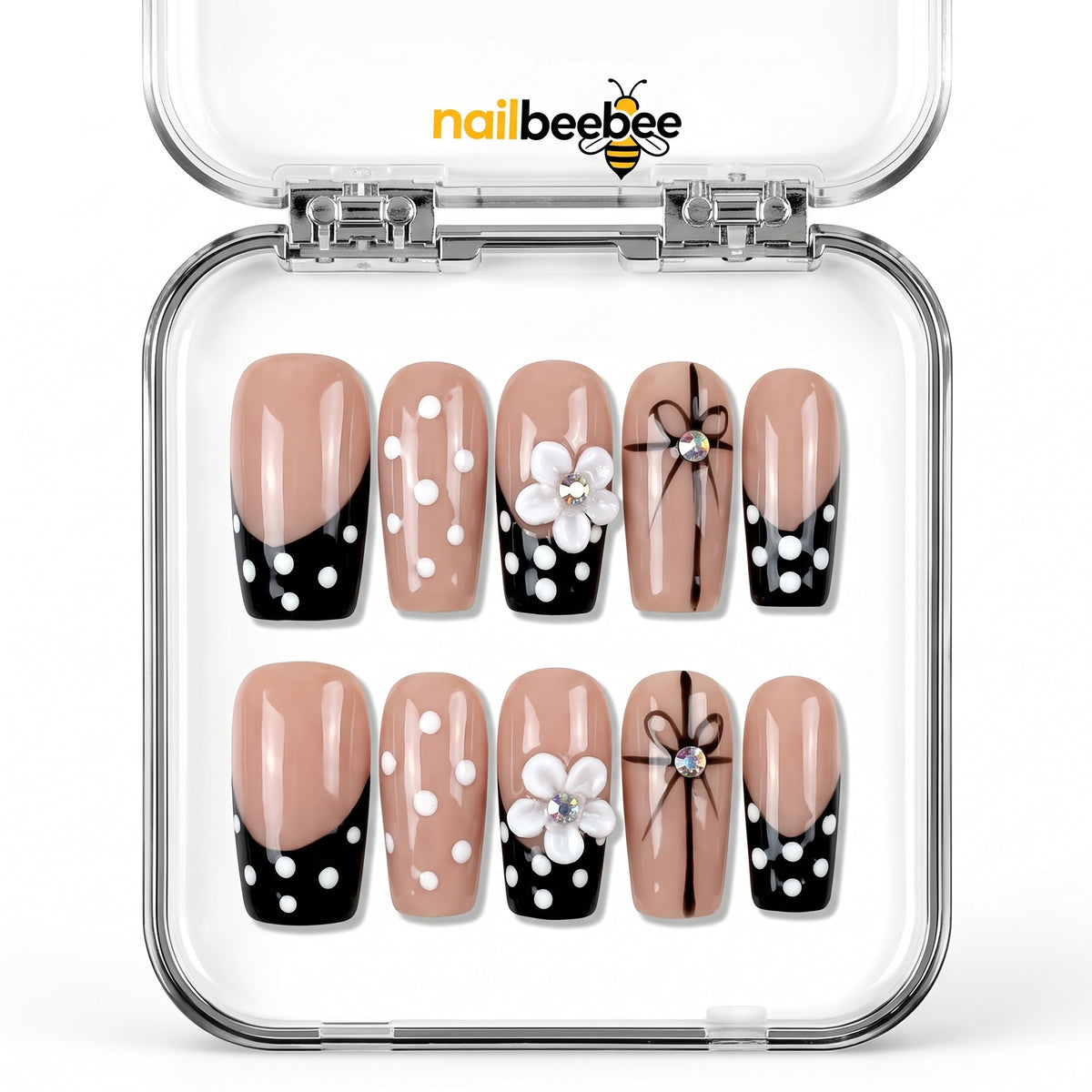 NB-D67 Handmade Short Square Acrylic for Date Night,Travel