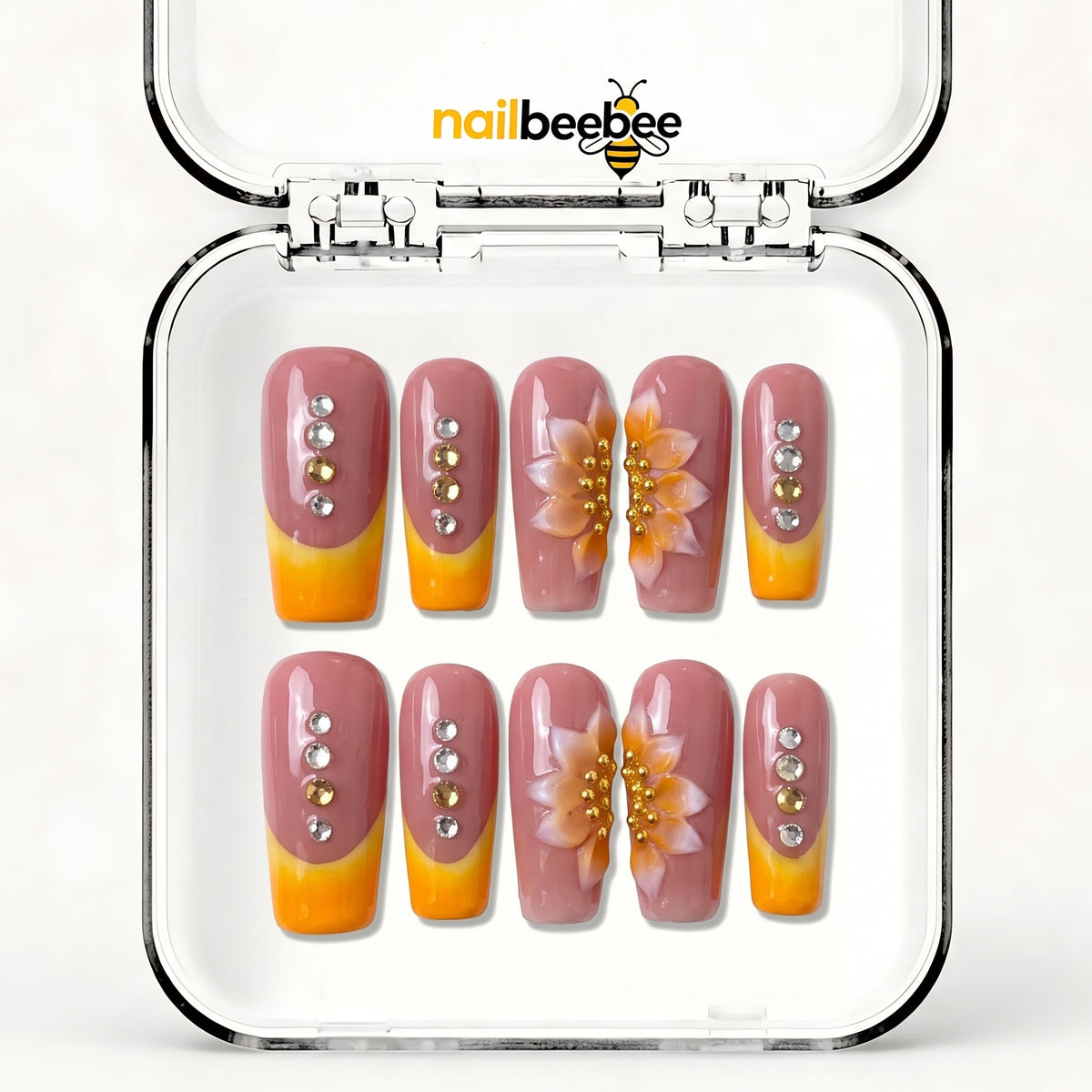 NB-Z221 Handmade Short Square Acrylic for Date Night,Travel