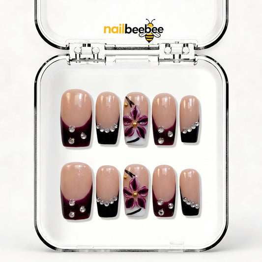 NB-D112 Handmade Short Square Acrylic for Date Night,Travel