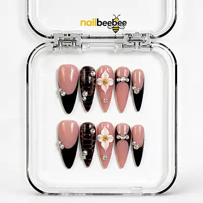 NB-S283 Handmade Medium Stiletto Acrylic for Date Night,Travel
