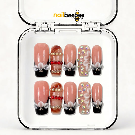 NB-Z235 Handmade Short Square Acrylic for Date Night,Travel