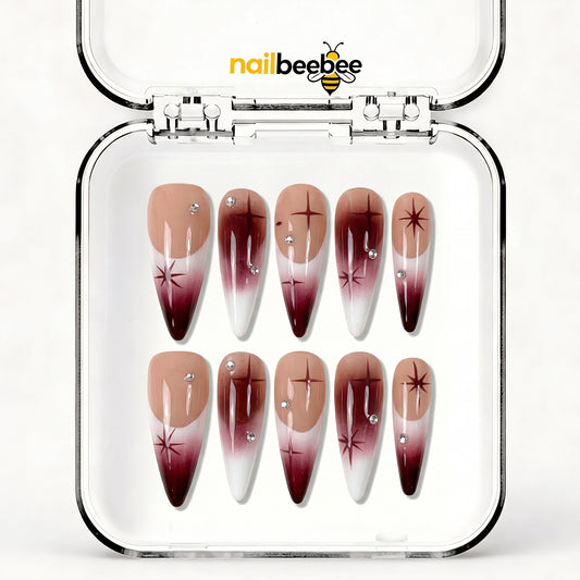 NB-S172 Handmade Medium Stiletto Acrylic for Date Night,Travel