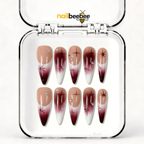 NB-S172 Handmade Medium Stiletto Acrylic for Date Night,Travel