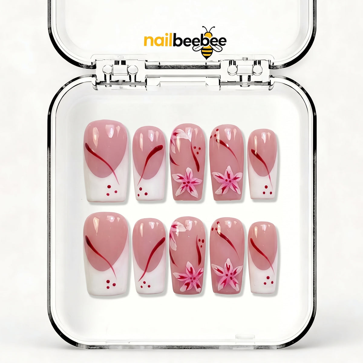 NB-D181 Handmade Short Square Acrylic for Date Night,Travel