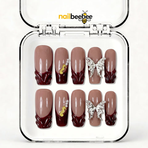 NB-Z243 Handmade Short Square Acrylic for Date Night,Travel