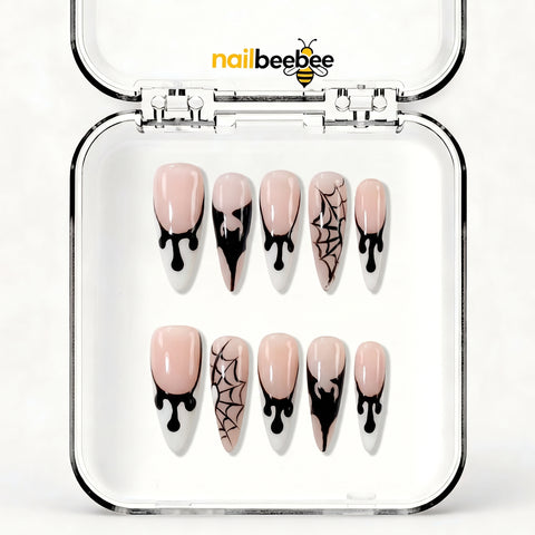 NB-S225 Handmade Medium Stiletto Acrylic for Date Night,Travel