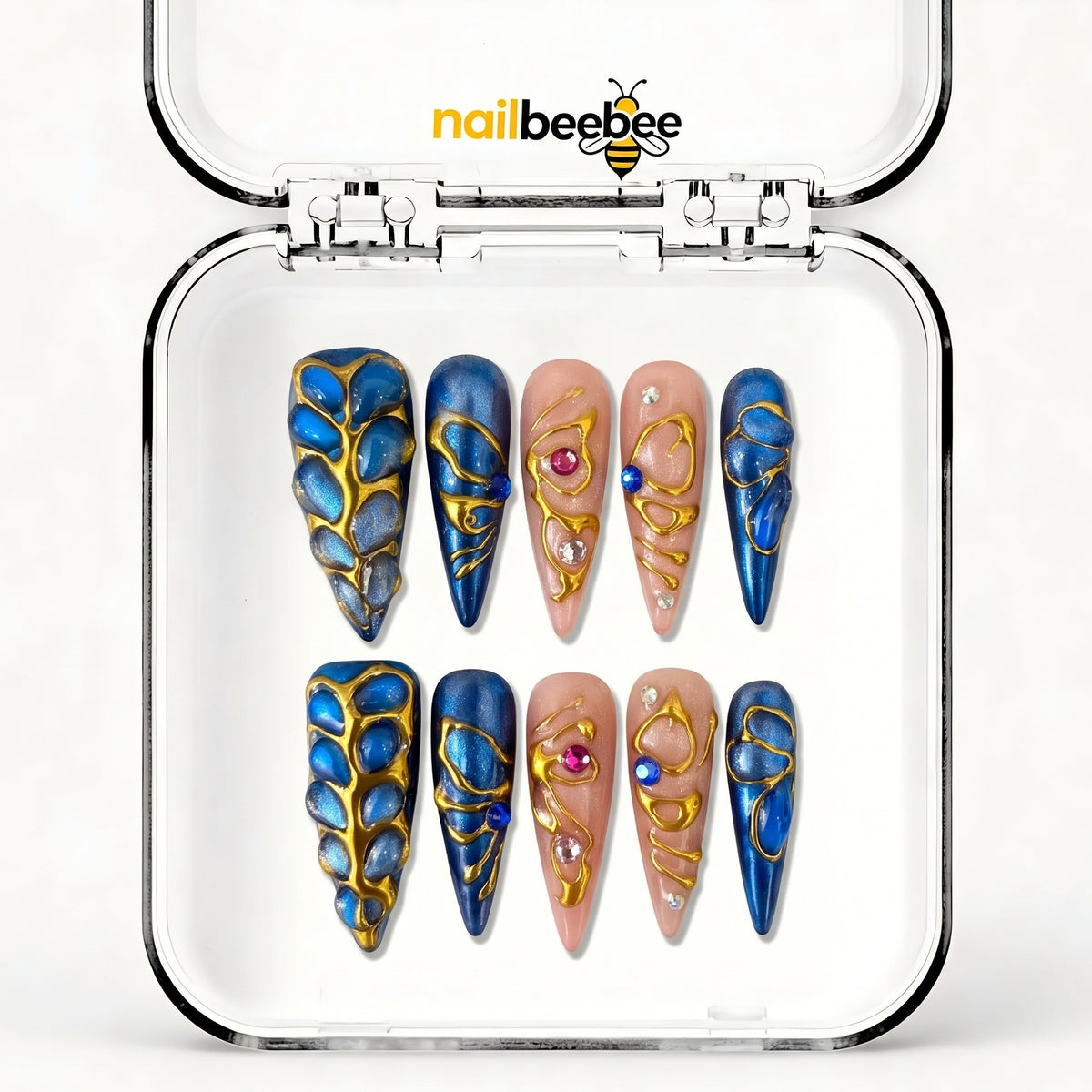 NB-S300 Handmade Medium Stiletto Acrylic for Date Night,Travel
