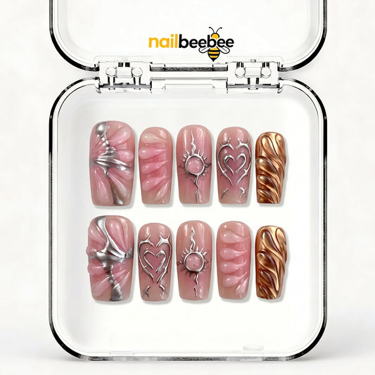 NB-D151 Handmade Short Square Acrylic for Date Night,Travel