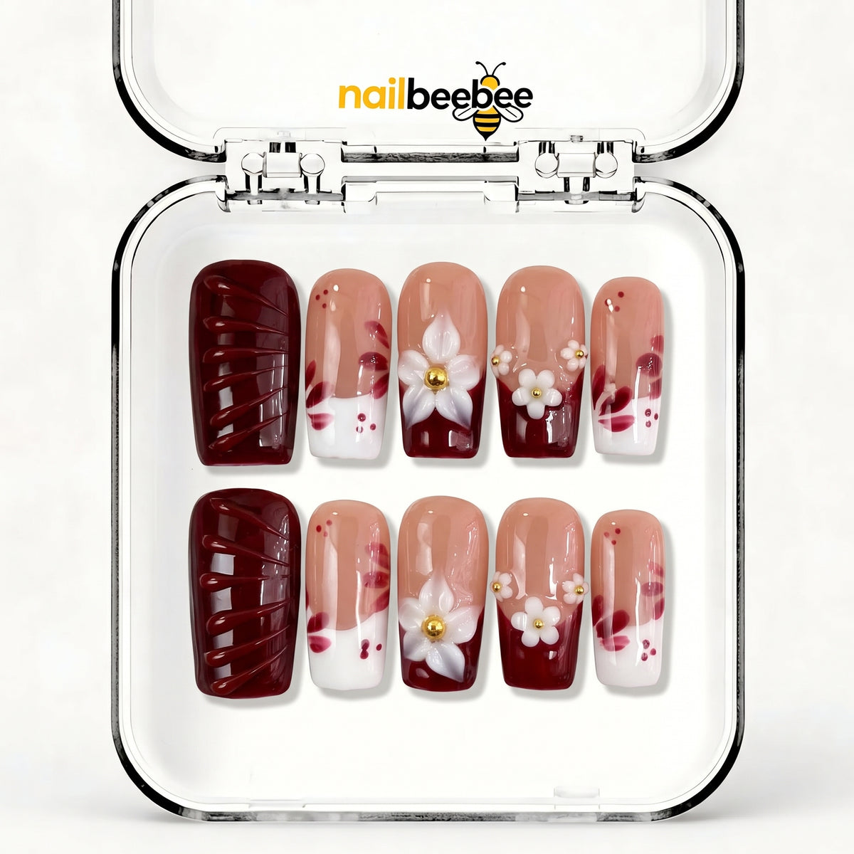 NB-D180 Handmade Short Square Acrylic for Date Night,Travel