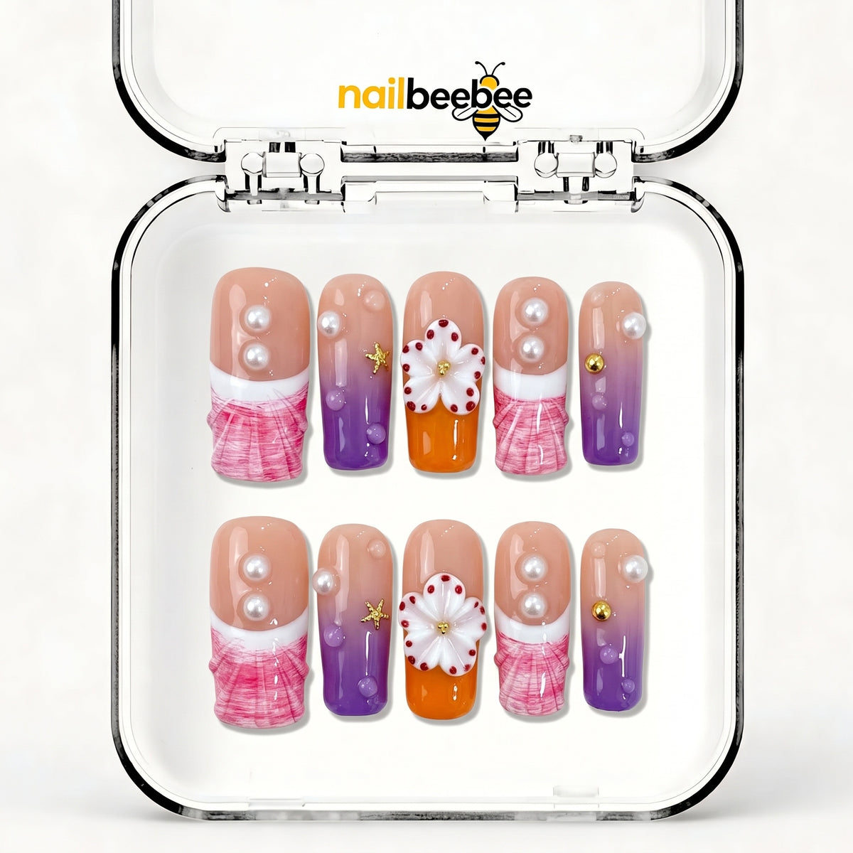 NB-Z224 Handmade Short Square Acrylic for Date Night,Travel