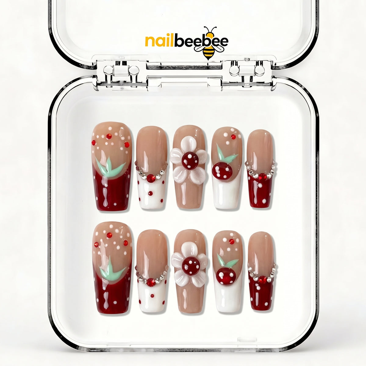 NB-Z244 Handmade Short Square Acrylic for Date Night,Travel