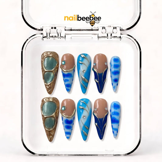 NB-S93 Handmade Medium Stiletto Acrylic for Date Night,Travel