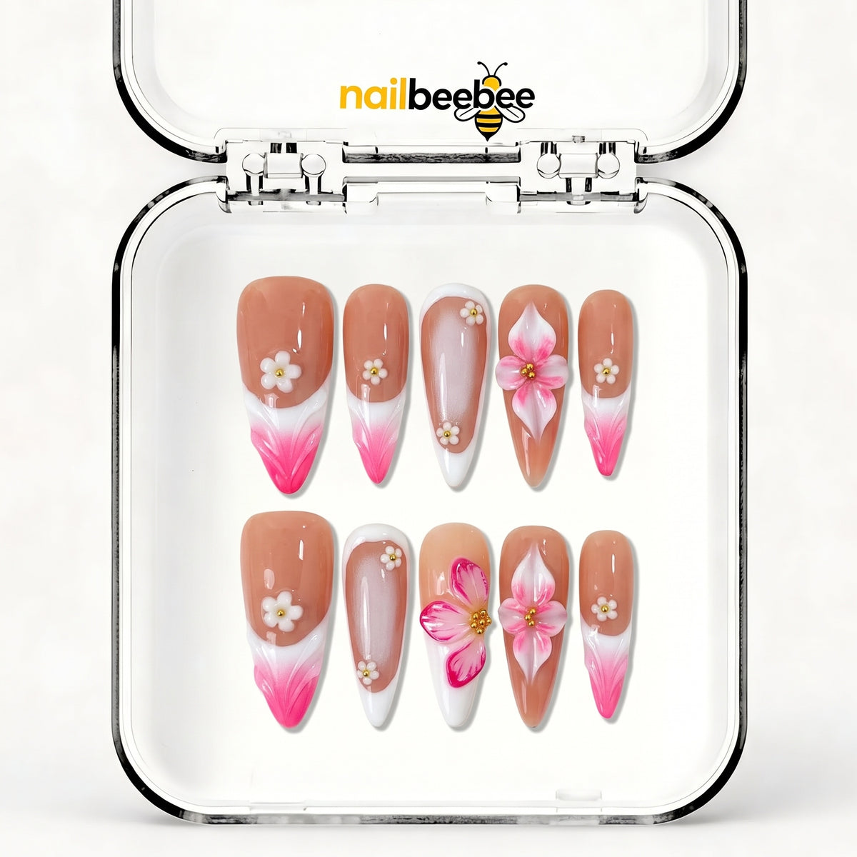 NB-S208 Handmade Medium Stiletto Acrylic for Date Night,Travel