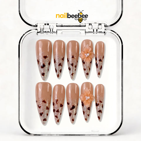 NB-S198 Handmade Medium Stiletto Acrylic for Date Night,Travel