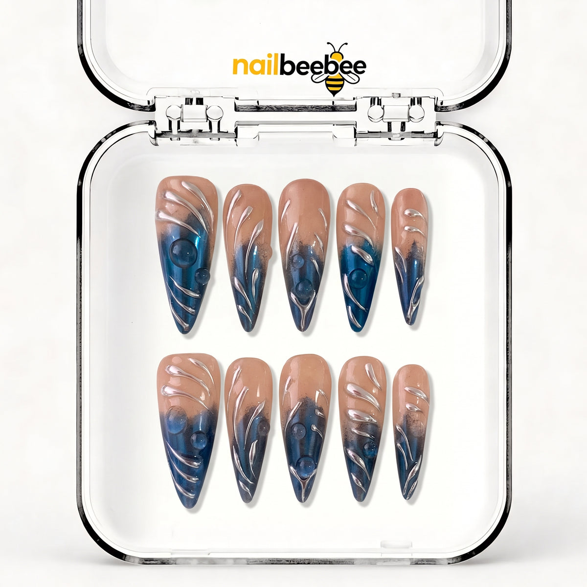NB-S197 Handmade Medium Stiletto Acrylic for Date Night,Travel