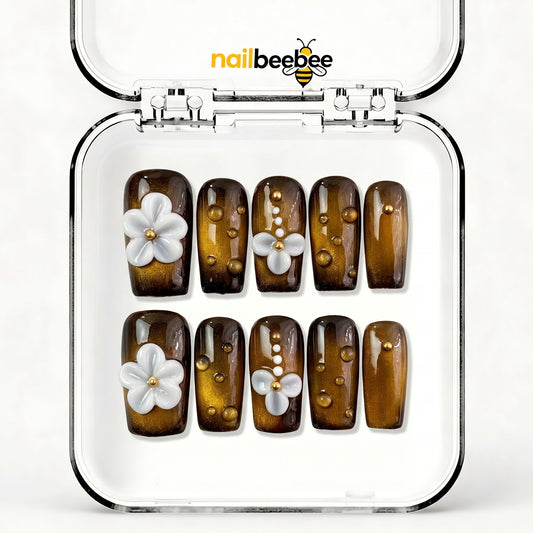NB-D176 Handmade Short Square Acrylic for Date Night,Travel