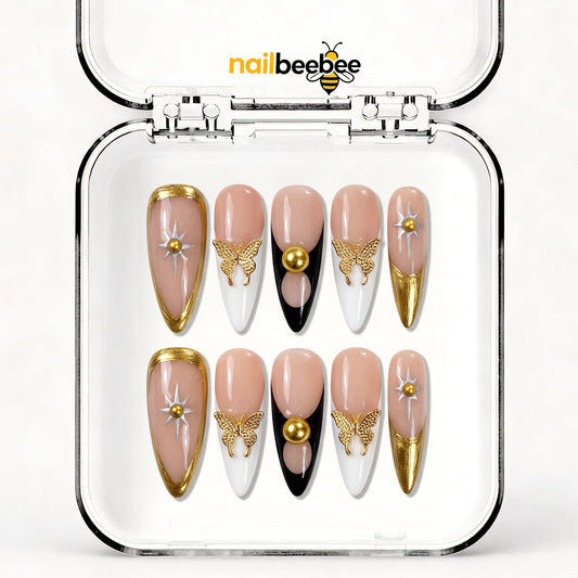 NB-S111 Handmade Medium Stiletto Acrylic for Date Night,Travel