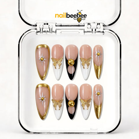 NB-S111 Handmade Medium Stiletto Acrylic for Date Night,Travel
