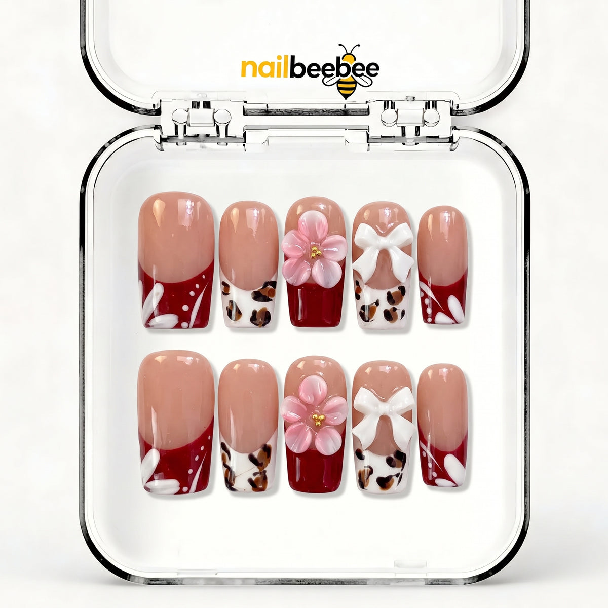 NB-D173 Handmade Short Square Acrylic for Date Night,Travel
