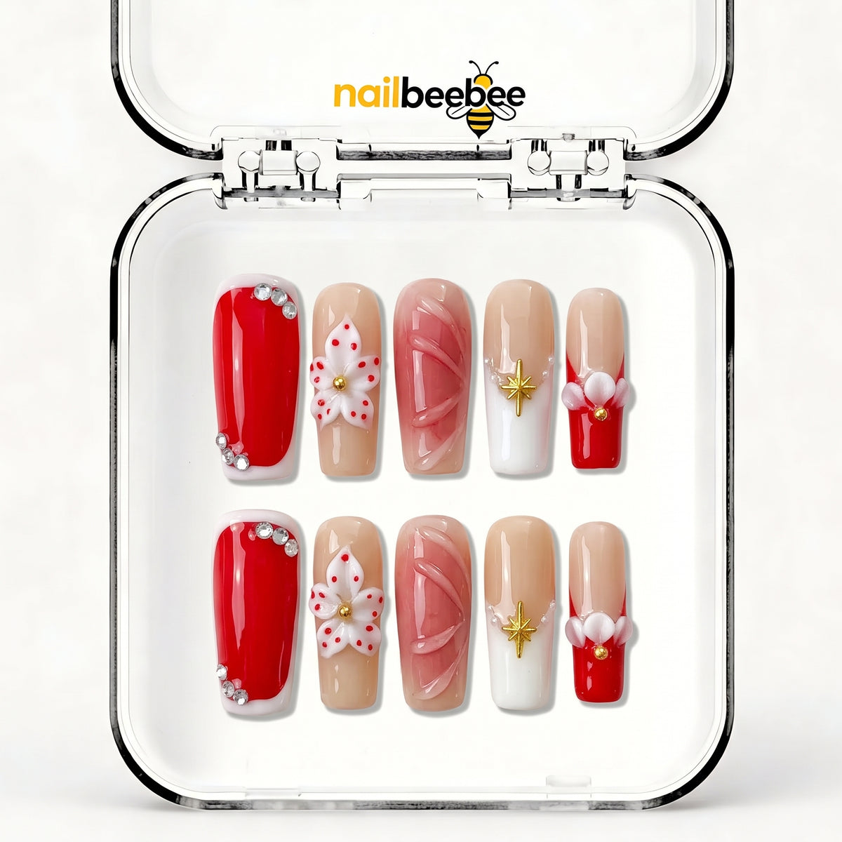 NB-Z230 Handmade Short Square Acrylic for Date Night,Travel