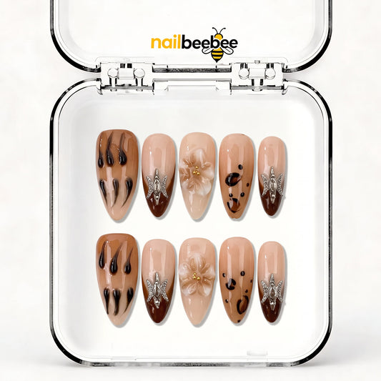 NB-X107 Handmade Short Almond Acrylic for Date Night,Travel