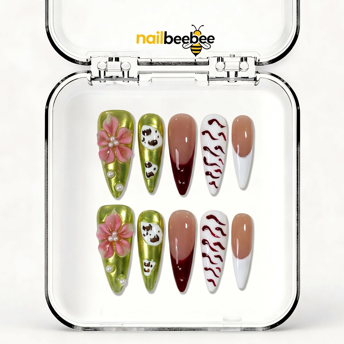 NB-S289 Handmade Medium Stiletto Acrylic for Date Night,Travel