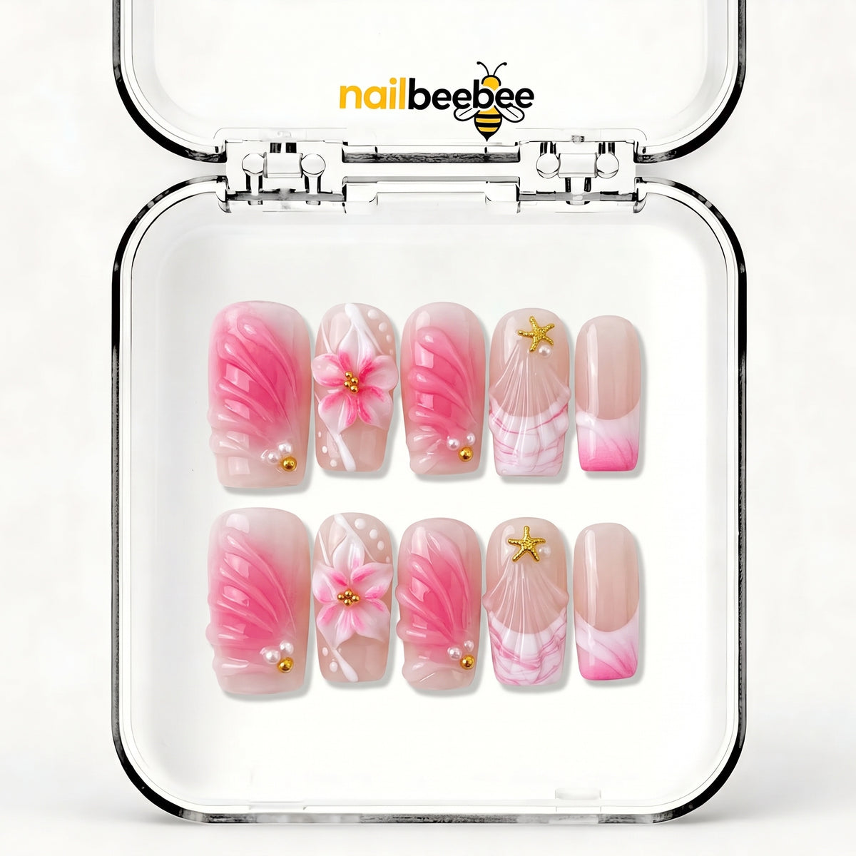 NB-D90 Handmade Short Square Acrylic for Date Night,Travel