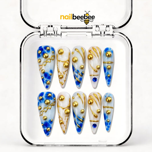 NB-S112 Handmade Medium Stiletto Acrylic for Date Night,Travel