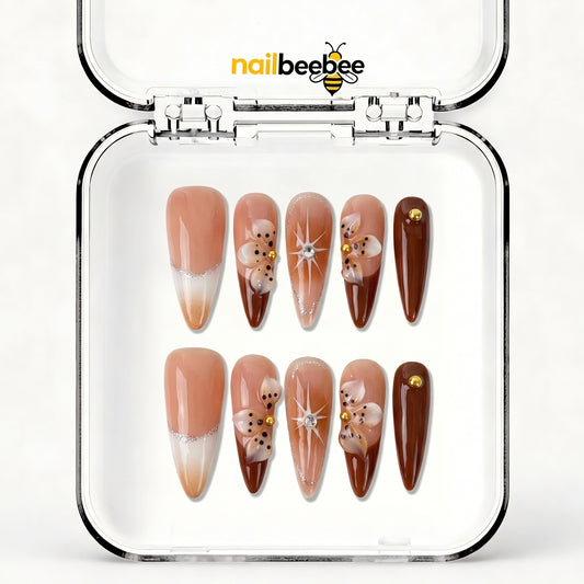 NB-S230 Handmade Medium Stiletto Acrylic for Date Night,Travel
