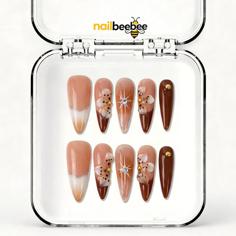 NB-S230 Handmade Medium Stiletto Acrylic for Date Night,Travel