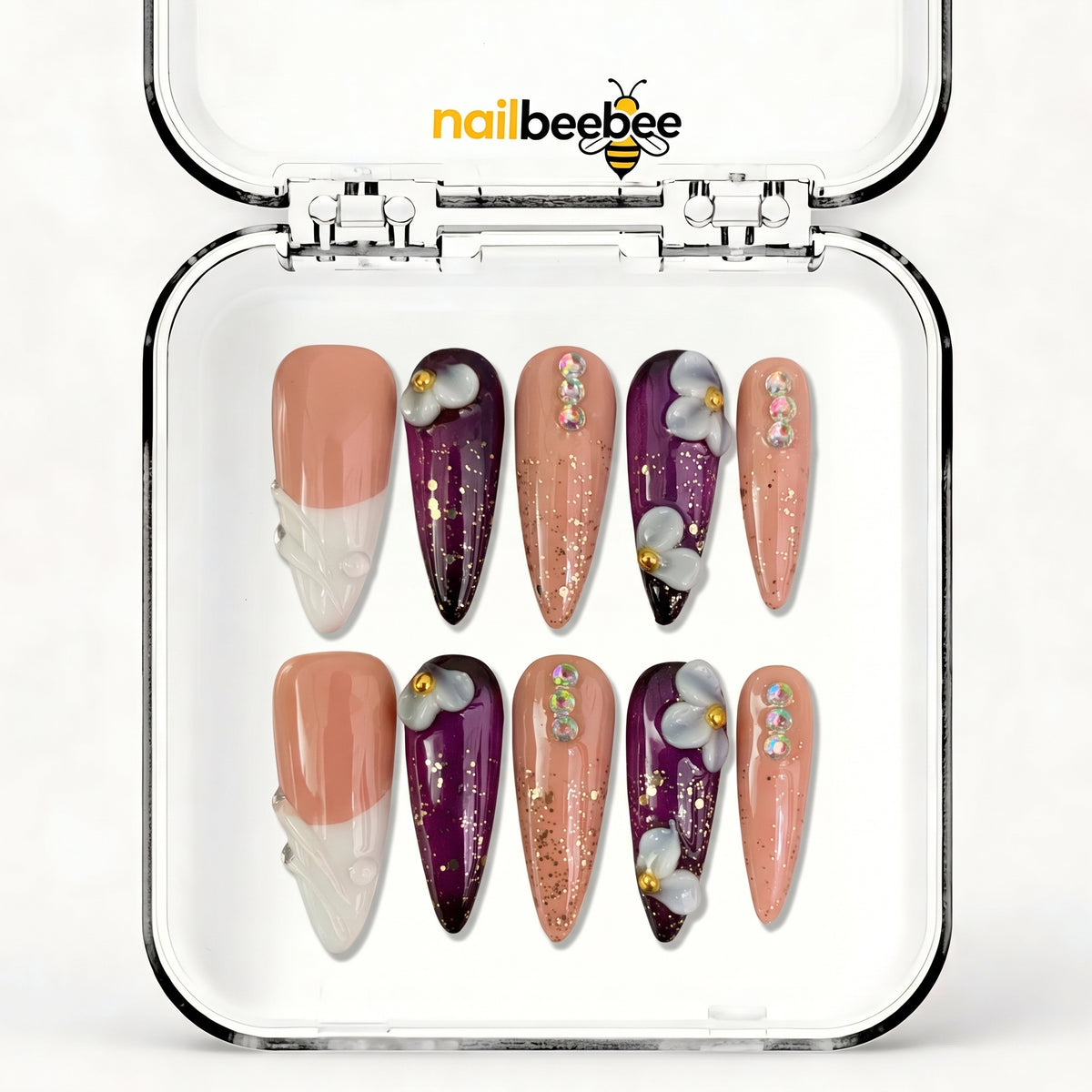 NB-S276 Handmade Medium Stiletto Acrylic for Date Night,Travel