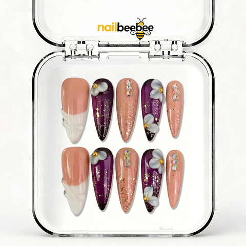 NB-S276 Handmade Medium Stiletto Acrylic for Date Night,Travel