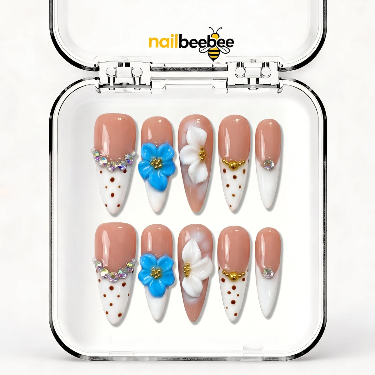 NB-S143 Handmade Medium Stiletto Acrylic for Date Night,Travel